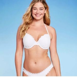 Women's Lightly Lined Ruffle Bikini Top - Shade & Shore